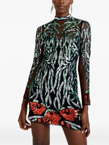 Rochie mini Temperley London cu paiete negru