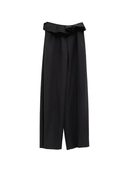 Pantaloni Khaite cu volane negru