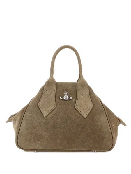 Mała torebka skórzana Vivienne Westwood skórzana szara