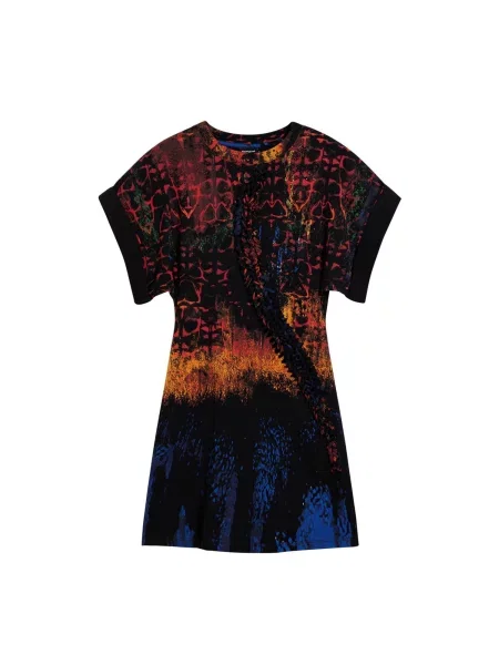 Desigual Rochie albastru / portocaliu / roșu negru