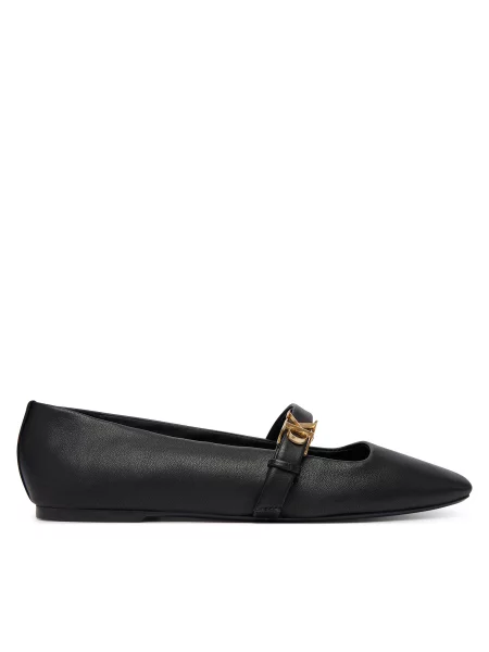 Balerini Calvin Klein Squared Ballerina Mj Lth Mg Hdw negru