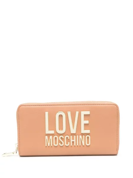 Portofel Love Moschino cu autograf maro