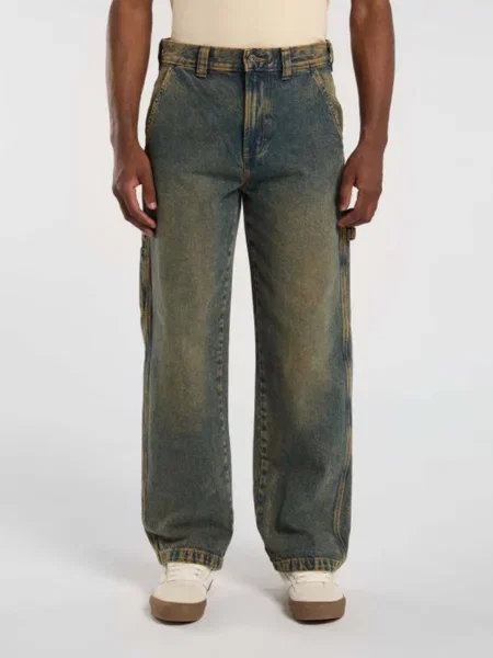 Широкі джинси Dickies Stevensville Carpenter Denim сірий