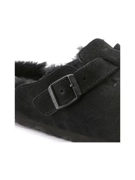 Klapki Birkenstock zamszowe brązowe