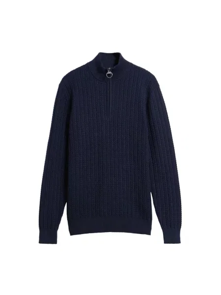 Sweter z golfem Barbour niebieski