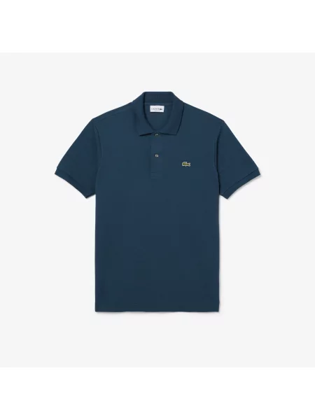 Lacoste Koszulka Polo Classic Fit Original Piqué niebieska