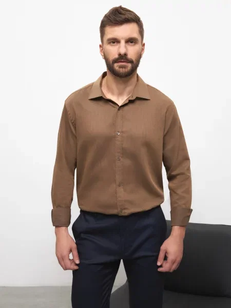 Рубашка Andreas Moskin коричневая