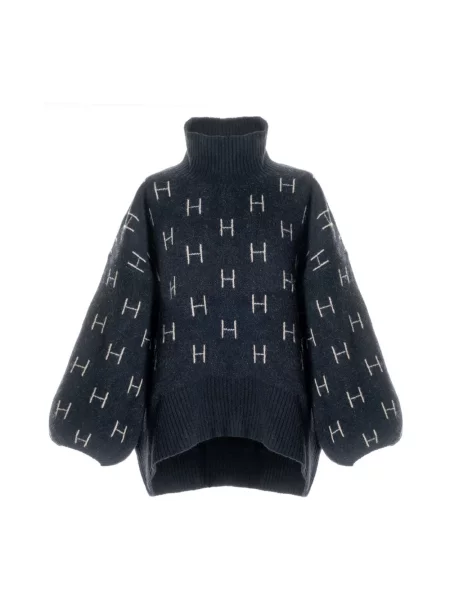 Krótki sweter Hést wełniany czarny
