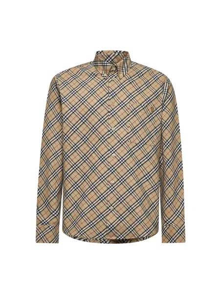 Koszula Burberry w kratkę retro beżowa