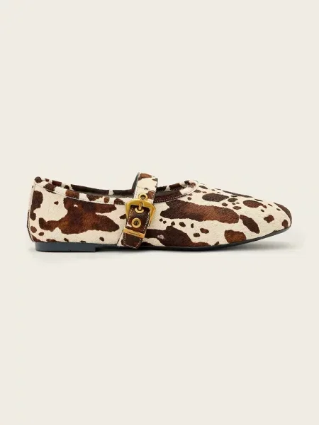 AllSaints balerini piele Sabine Shoe bej