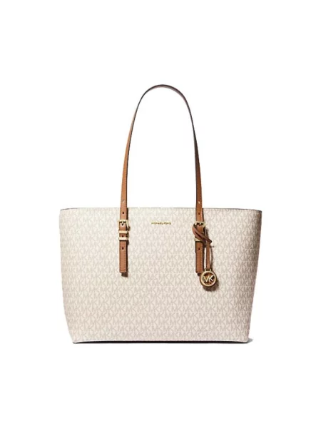Shopperka Michael Kors z nadrukiem beżowa