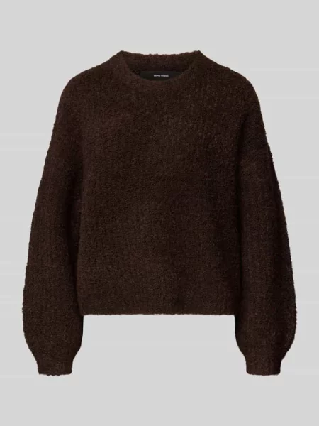 Sweter o kroju relaxed fit z dzianiny z dodatkiem wełny model ‘CARMEN’ Vero Moda