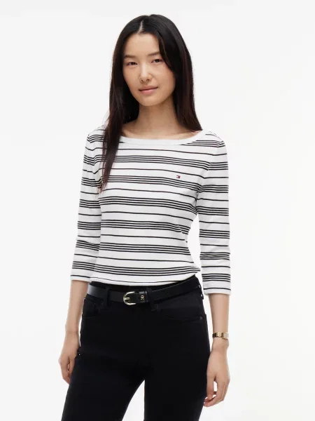 TOMMY HILFIGER Tričko Cody čierna biela