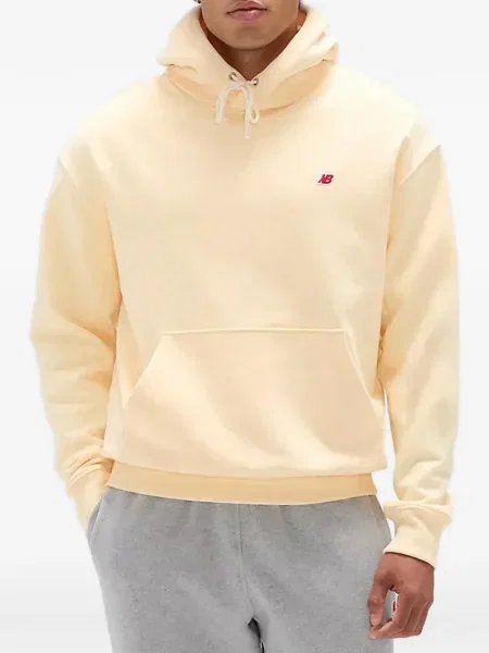 Hanorac cu glugă New Balance cu glugă galben