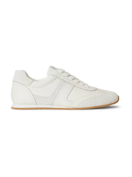 Sneakerși Lauren Ralph Lauren din piele alb