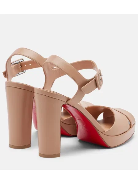 Sandale Christian Louboutin din piele bej