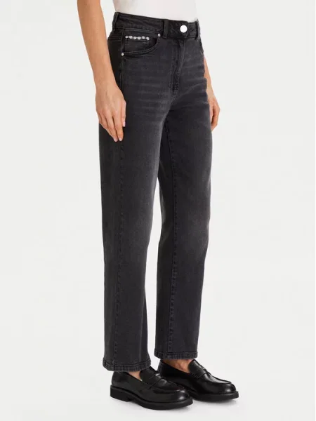 Morgan Jeans hlače Wide Leg črna