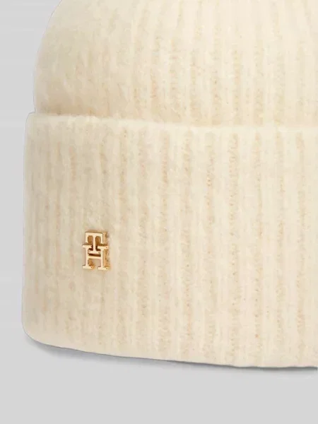 Tommy Hilfiger czapka beanie z wełną beżowa