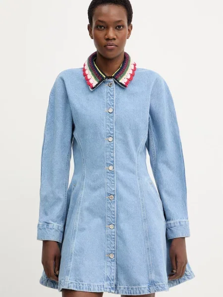 Stine Goya rochie jeans albastru