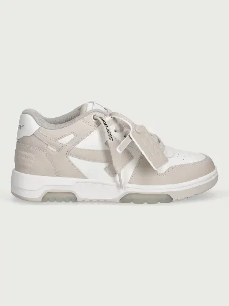 OFF-WHITE De piele sneakers OUT OF OFFICE alb