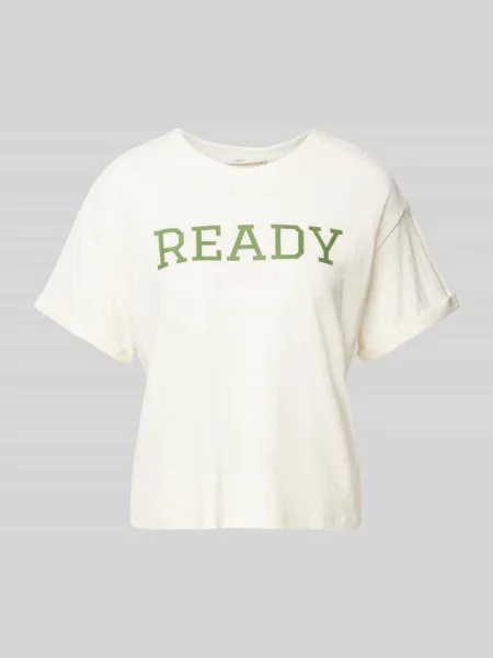 T-shirt z nadrukiem ze sloganem Lanius biała