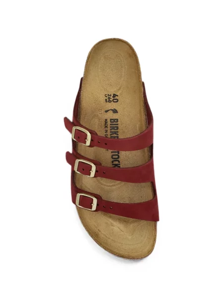 Sandale Birkenstock din piele roșu