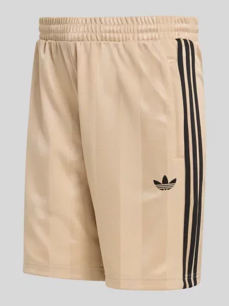 Szorty treningowe w kroju regular fit z haftowanym logo Adidas Originals beżowe