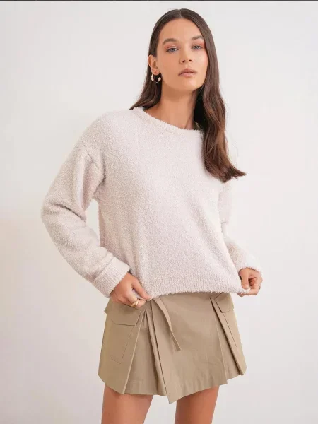 MixRay Pulover Pullover svetlo bež