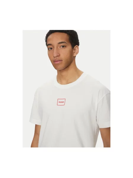 HUGO T-Shirt Laze beżowy