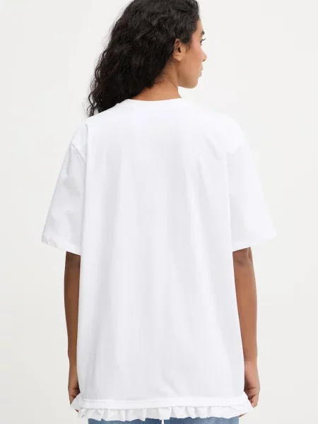 Rotate tricou din alb