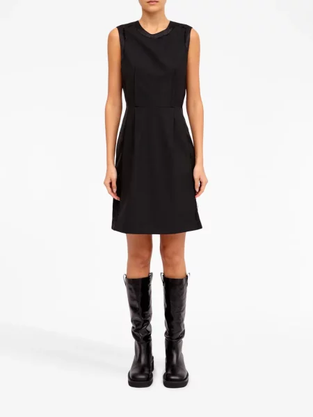 Pruhované šaty Mm6 Maison Margiela černé