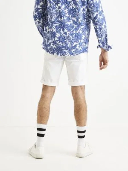 Pantaloni scurți Celio alb