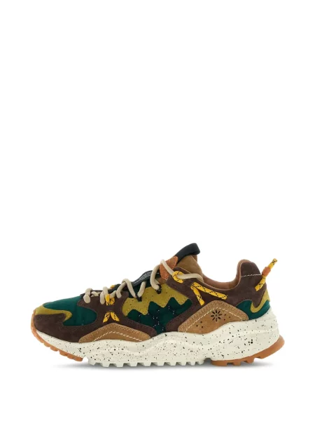 Sneakerși Flower Mountain cu model floral maro