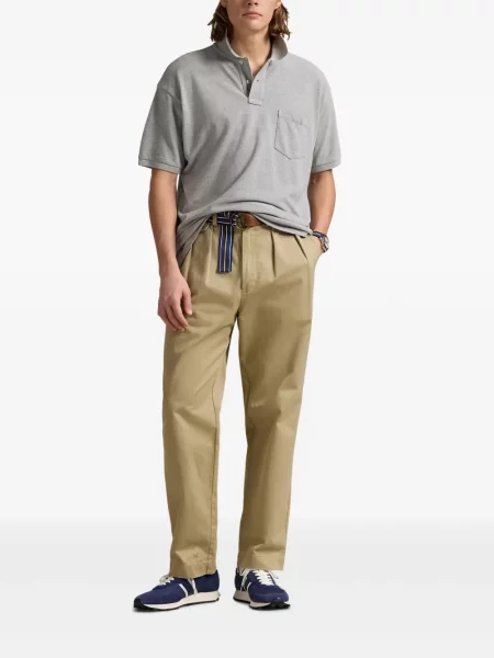 Pletene sportske kratke hlače Polo Ralph Lauren s printom bijela