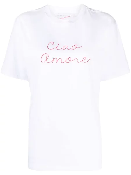 Tricou Giada Benincasa cu broderie alb