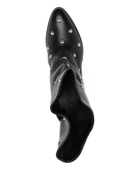 Botine Isabel Marant din piele cu tepi negru