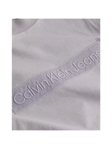 Haftowana koszulka Calvin Klein Jeans szara