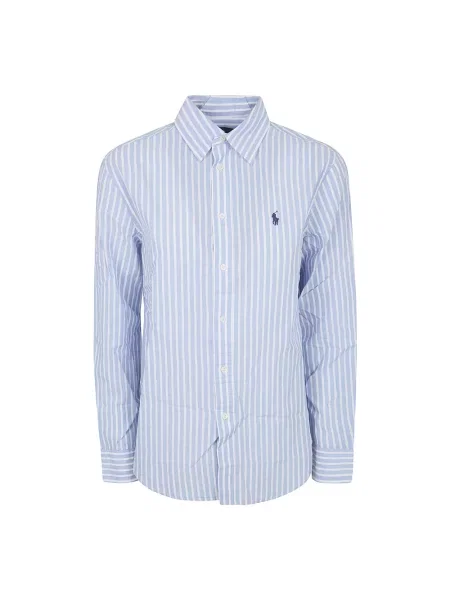 Koszula Polo Ralph Lauren w paski z paskiem niebieska