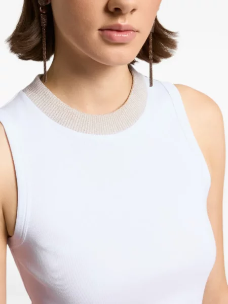 Top Peserico tricotate alb