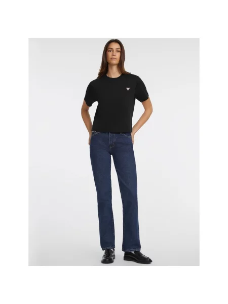 Guess Jeans Tričko Boxy Fit čierna