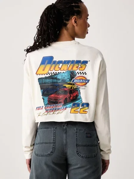 Dickies tričko s dlouhým rukávem béžové