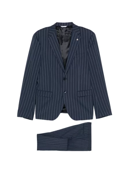 Costum Manuel Ritz cu dungi de costum albastru