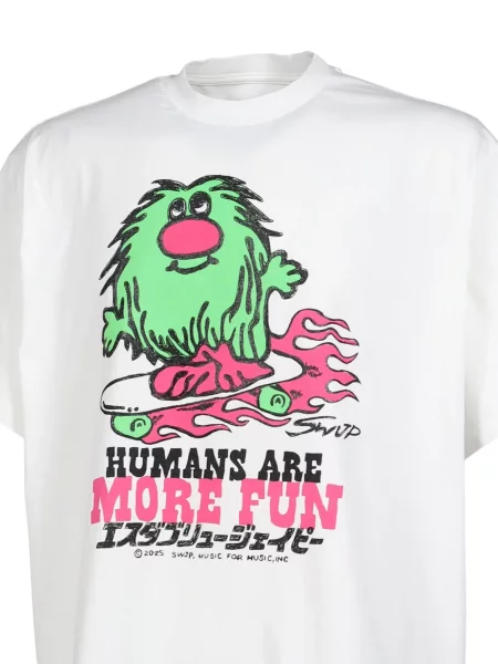 Tricou Swjp cu imagine alb