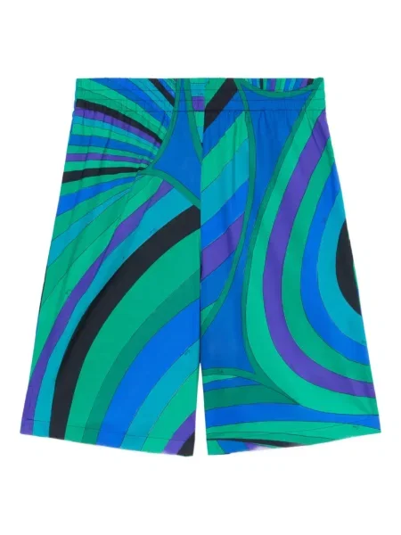 Pantaloni scurți Pucci cu imagine albastru