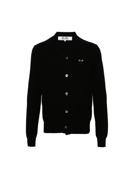 Kardigan Comme Des Garcons Play wełniany w serca czarny