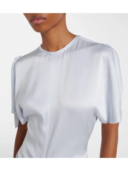 Rochie Victoria Beckham din satin albastru