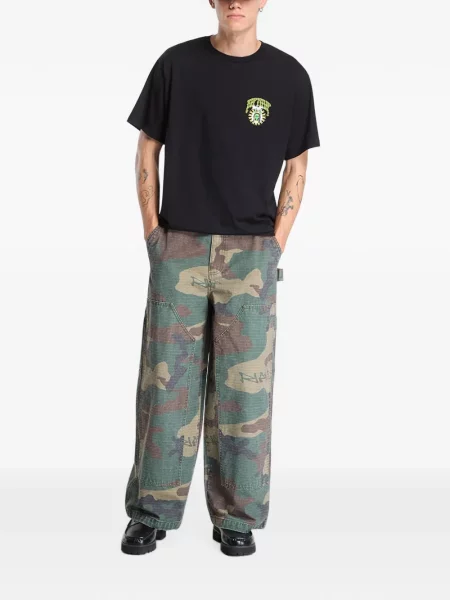 Tricou Ripndip cu decolteu rotund negru