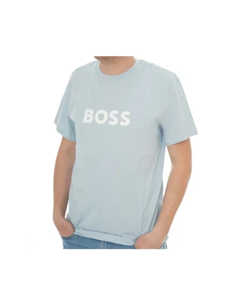 Hugo Koszulki Mężczyzna L TShirt MC coton logo niebieski