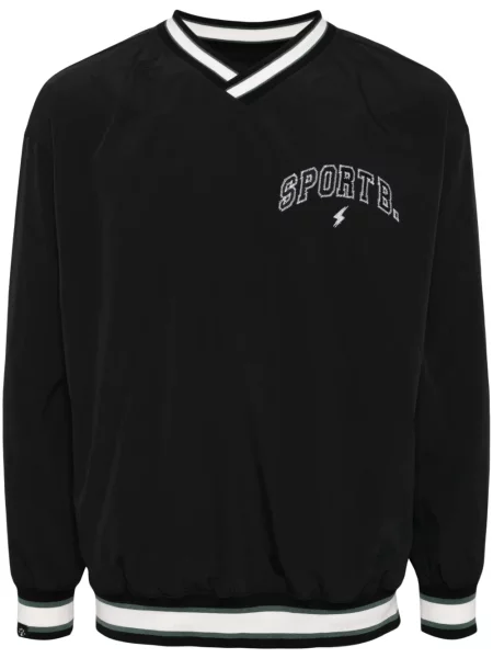 Pulover Sport B. By Agnès B. cu decolteu în V negru
