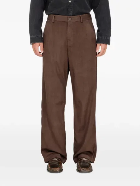 Vilnonės chinos kelnes Diesel ruda